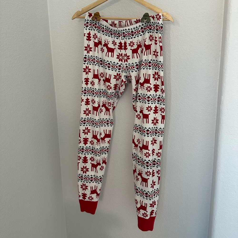 Hanna Andersson Festive Red and White Pajama Bottoms